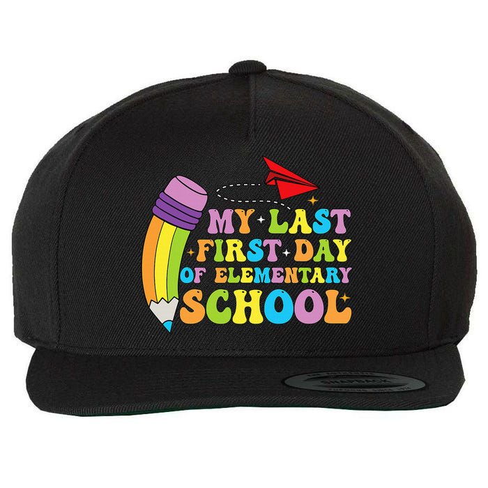 My Last First Day Of Elementary School Back To School Wool Snapback Cap