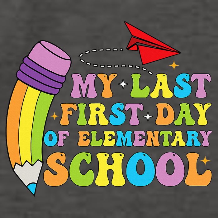 My Last First Day Of Elementary School Back To School Vector Backpack