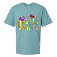 My Last First Day Of Elementary School Back To School Sueded Cloud Jersey T-Shirt