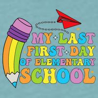 My Last First Day Of Elementary School Back To School Sueded Cloud Jersey T-Shirt