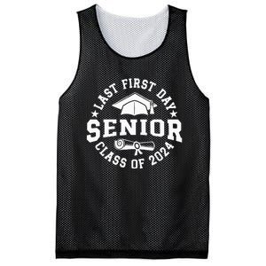 My Last First Day Senior Back To School Class Of 2024 Mesh Reversible Basketball Jersey Tank