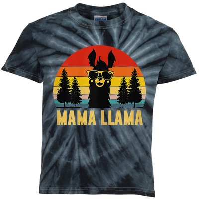 Mama Llama Funny Mother's Day Mom Birthday Kids Tie-Dye T-Shirt