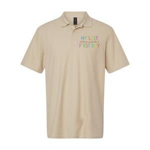 My Last First Day Of School Retired Teacher 2025 Retirement Softstyle Adult Sport Polo