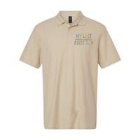 My Last First Day Of School Retired Teacher 2025 Retirement Softstyle Adult Sport Polo