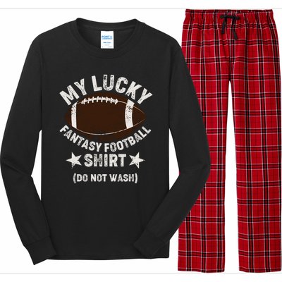 My Lucky Fantasy Football Shirt Do Not Wash Long Sleeve Pajama Set