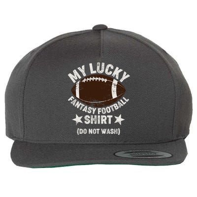 My Lucky Fantasy Football Shirt Do Not Wash Wool Snapback Cap