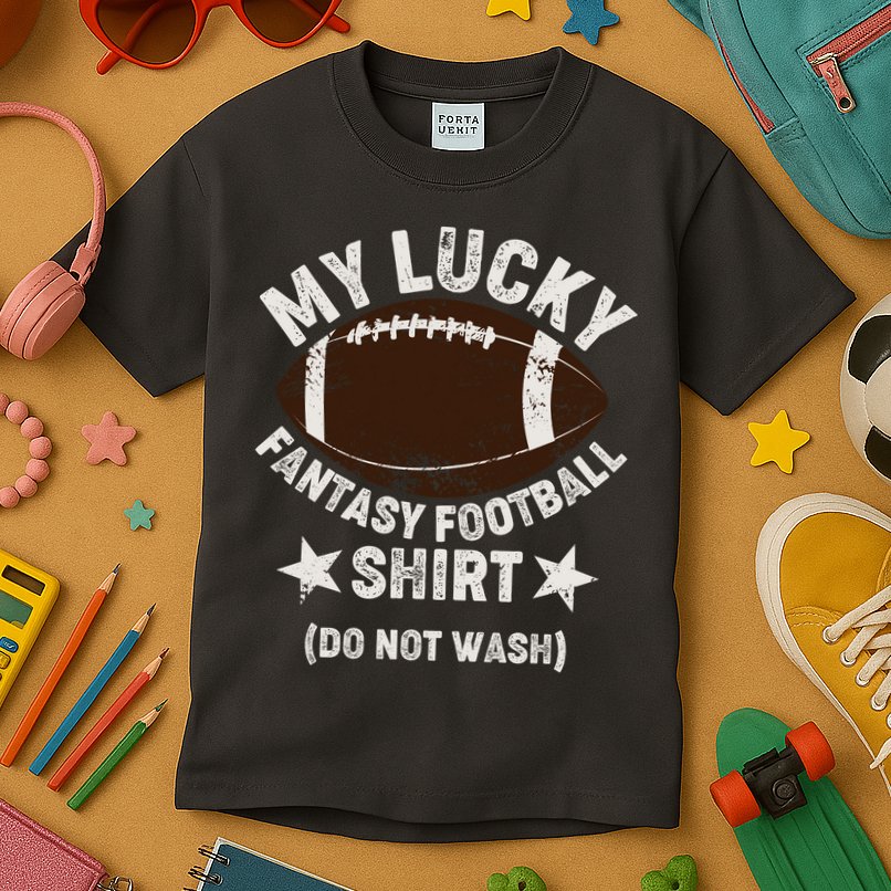 My Lucky Fantasy Football Shirt Do Not Wash Kids T-Shirt