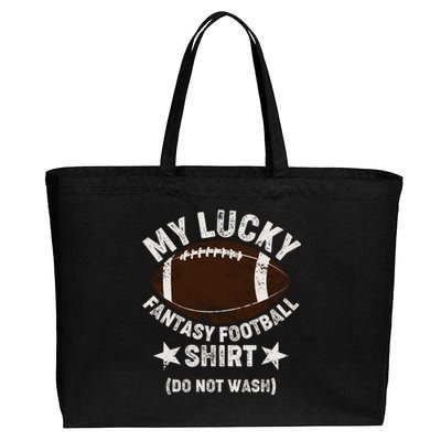 My Lucky Fantasy Football Shirt Do Not Wash Cotton Canvas Jumbo Tote