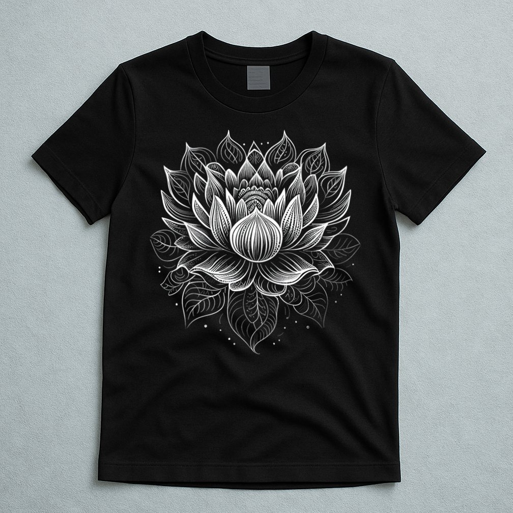 Mandala Lotus Flower Tees For Men Women Girls T-Shirt