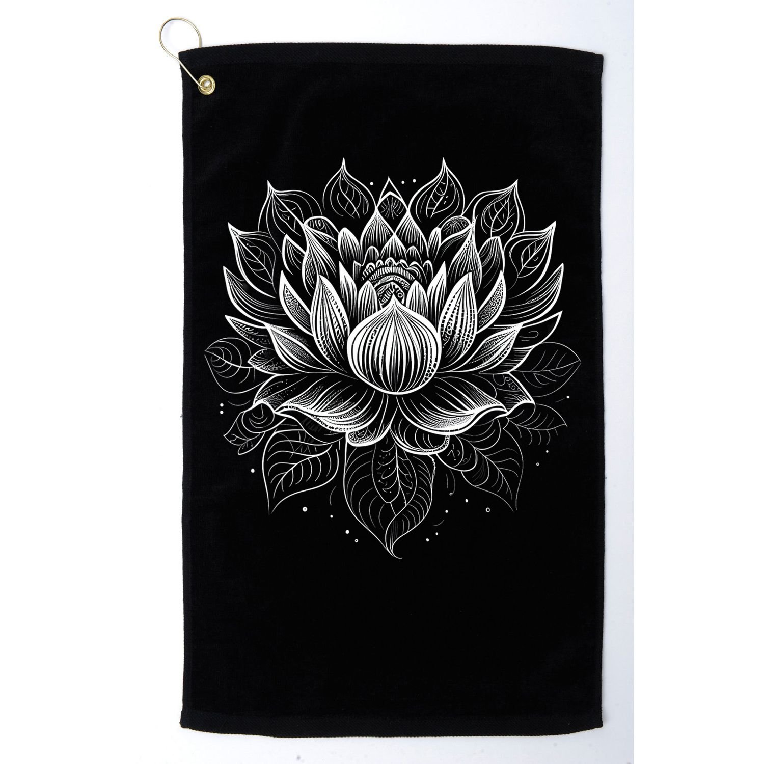 Mandala Lotus Flower Tees For Men Women Girls Golf Towel