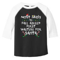 Most Likely Fall Asleep Santa Christmas Xmas Family Matching Toddler Fine Jersey T-Shirt