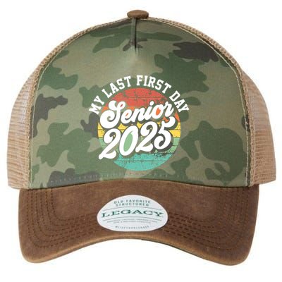 My Last First Day School Senior 2025 Class Of 2025 Vintage Great Gift Legacy Tie Dye Trucker Hat
