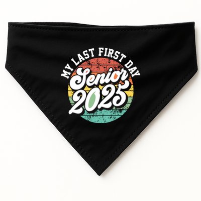 My Last First Day School Senior 2025 Class Of 2025 Vintage Great Gift USA-Made Doggie Bandana