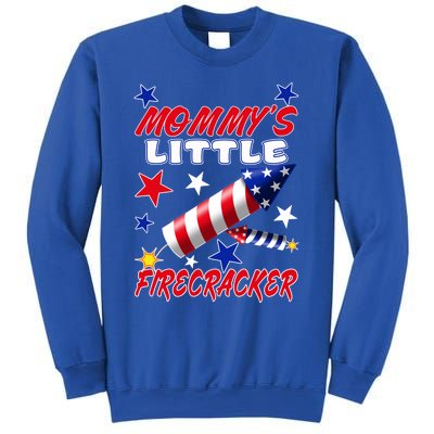 Mommys Little Firecracker 4th Of July Fun Birthday Gift Sweatshirt