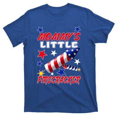 Mommys Little Firecracker 4th Of July Fun Birthday Gift T-Shirt