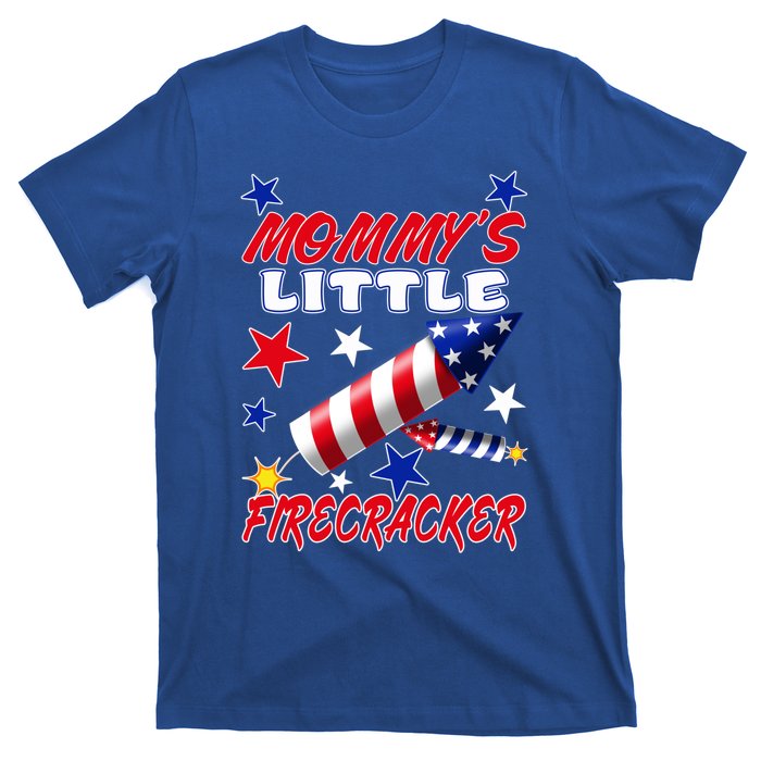 Mommys Little Firecracker 4th Of July Fun Birthday Gift T-Shirt