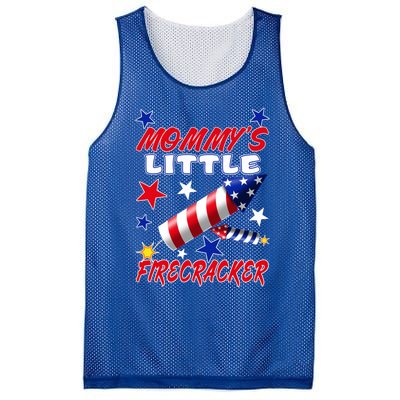 Mommys Little Firecracker 4th Of July Fun Birthday Gift Mesh Reversible Basketball Jersey Tank