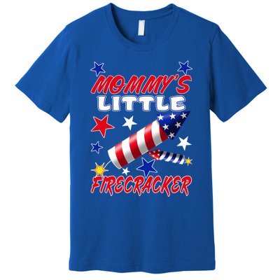 Mommys Little Firecracker 4th Of July Fun Birthday Gift Premium T-Shirt