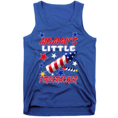 Mommys Little Firecracker 4th Of July Fun Birthday Gift Tank Top