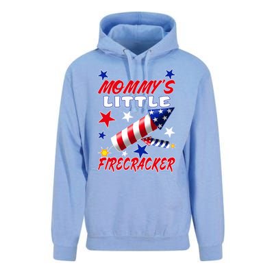 Mommys Little Firecracker 4th Of July Fun Birthday Gift Unisex Surf Hoodie