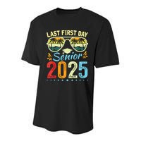 My Last First Day Senior 2025 Back To School Class Of 2025 Youth Performance Sprint T-Shirt