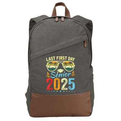 My Last First Day Senior 2025 Back To School Class Of 2025 Cotton Canvas Backpack