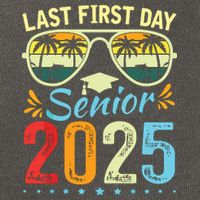 My Last First Day Senior 2025 Back To School Class Of 2025 Cotton Canvas Backpack