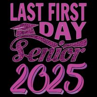 My Last First Day Senior Back To School 2025 Class Of 2025 Drawstring Bag