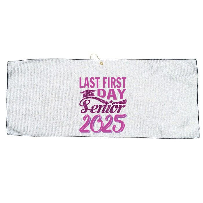 My Last First Day Senior Back To School 2025 Class Of 2025 Large Microfiber Waffle Golf Towel