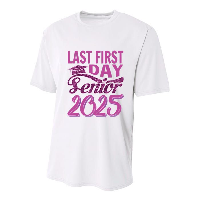 My Last First Day Senior Back To School 2025 Class Of 2025 Youth Performance Sprint T-Shirt