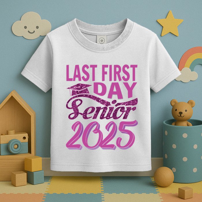My Last First Day Senior Back To School 2025 Class Of 2025 Toddler T-Shirt