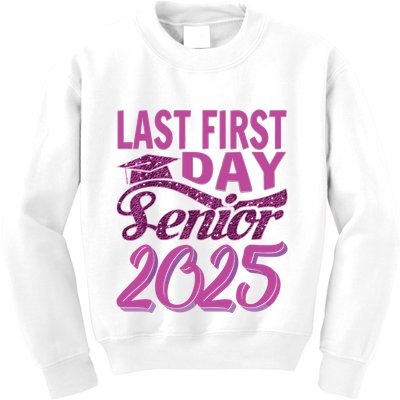 My Last First Day Senior Back To School 2025 Class Of 2025 Kids Sweatshirt