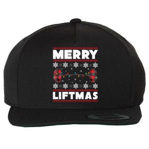 Merry Liftmas Funny Christmas Gym Workout Fitness Gift Wool Snapback Cap