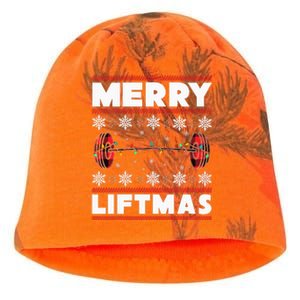 Merry Liftmas Funny Christmas Gym Workout Fitness Gift Kati - Camo Knit Beanie