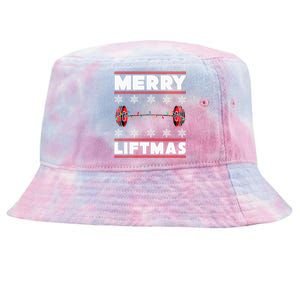 Merry Liftmas Funny Christmas Gym Workout Fitness Gift Tie-Dyed Bucket Hat