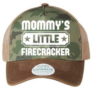 Mommys Little Firecracker Funny Mothers Day Funny Gift Legacy Tie Dye Trucker Hat