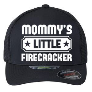 Mommys Little Firecracker Funny Mothers Day Funny Gift Flexfit Unipanel Trucker Cap