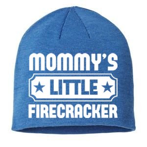 Mommys Little Firecracker Funny Mothers Day Funny Gift Sustainable Beanie