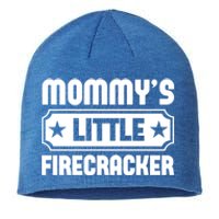 Mommys Little Firecracker Funny Mothers Day Funny Gift Sustainable Beanie