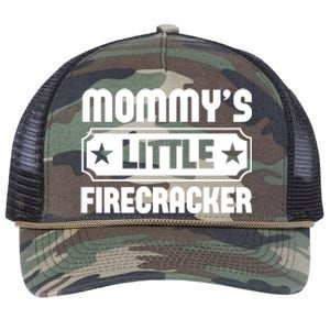 Mommys Little Firecracker Funny Mothers Day Funny Gift Retro Rope Trucker Hat Cap