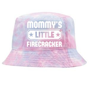 Mommys Little Firecracker Funny Mothers Day Funny Gift Tie-Dyed Bucket Hat