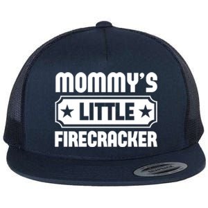 Mommys Little Firecracker Funny Mothers Day Funny Gift Flat Bill Trucker Hat