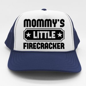 Mommys Little Firecracker Funny Mothers Day Funny Gift Trucker Hat