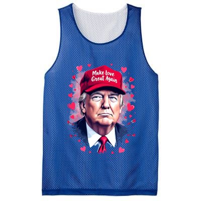 Make Love Great Again Funny Trump ValentineS Day 2025 Gift Mesh Reversible Basketball Jersey Tank