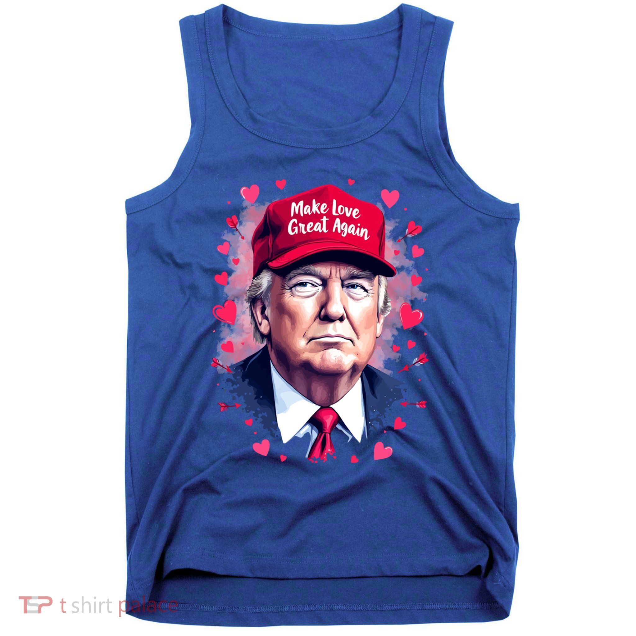 Make Love Great Again Funny Trump ValentineS Day 2025 Gift Tank Top