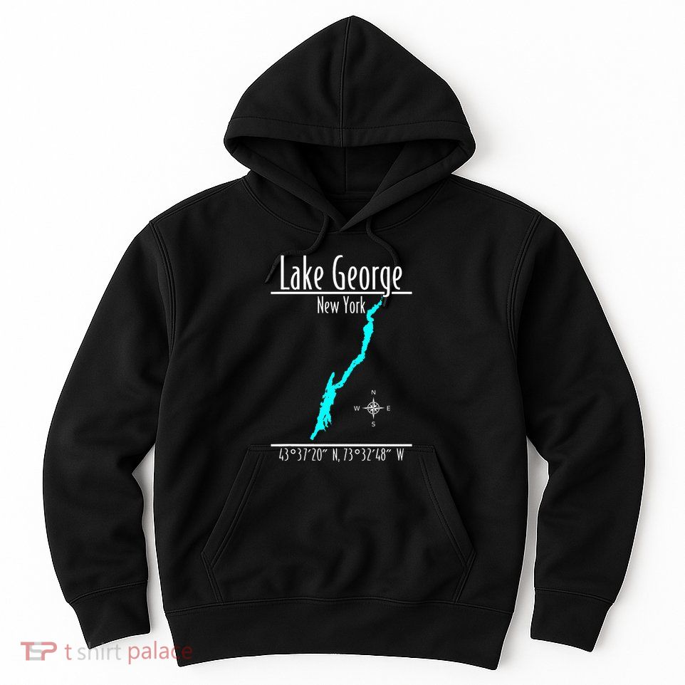 Modern Lake George New York Hoodie