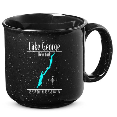 Modern Lake George New York 15oz Campfire Ceramic Mug