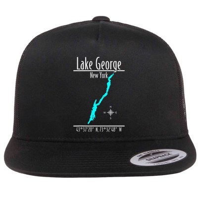Modern Lake George New York Flatbill Hat