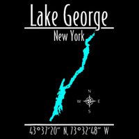 Modern Lake George New York Baby Bodysuit