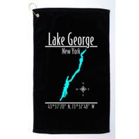 Modern Lake George New York Golf Towel